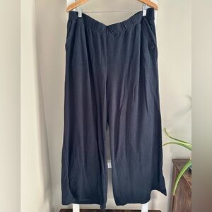 Anthropologie Black Wide-Leg Pants